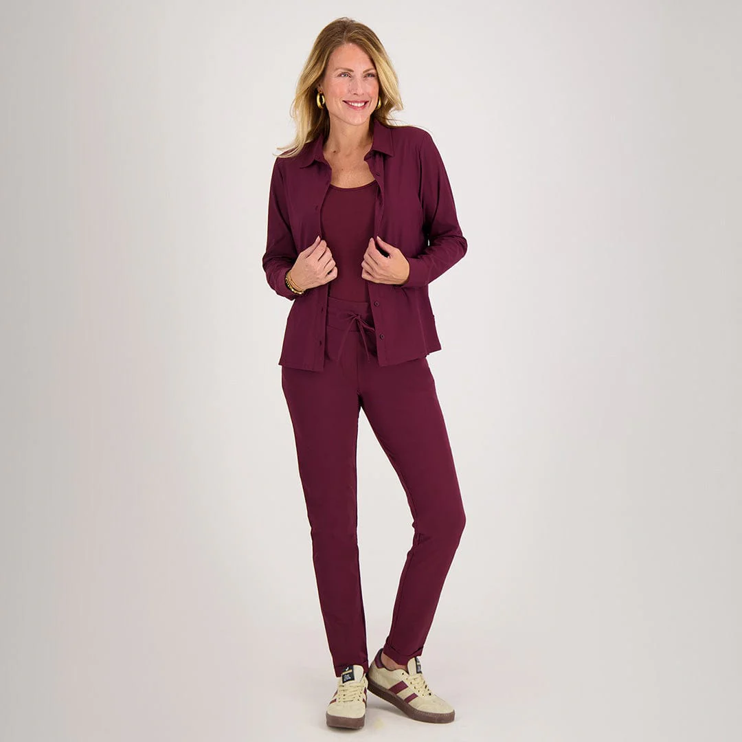 Pant Perfecte Travel +++ | Burgundy - Image 9