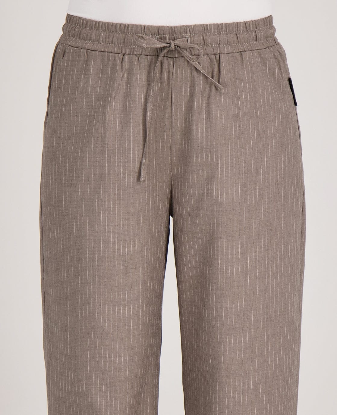 Pant Pinstripe Straight | Taupe/Wit - Image 3