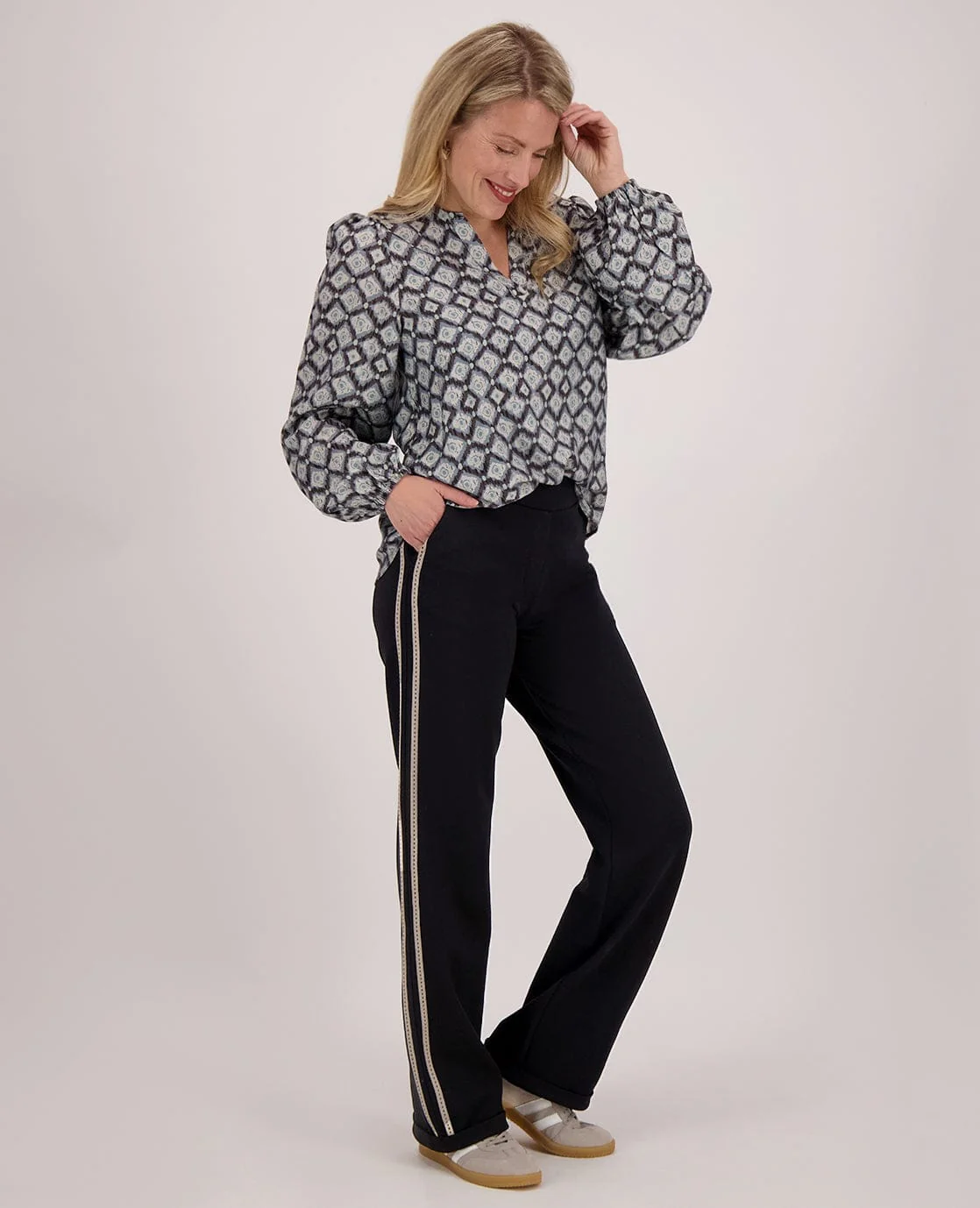 Pant Straight | Black/Ecru - Image 6