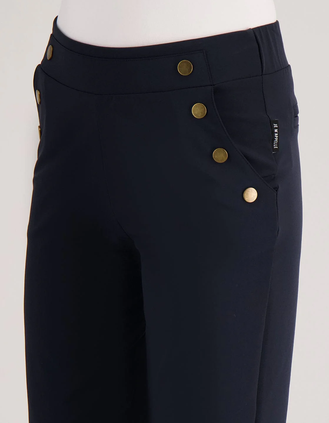 Pant Straight Buttons Travel | Donkerblauw - Image 3