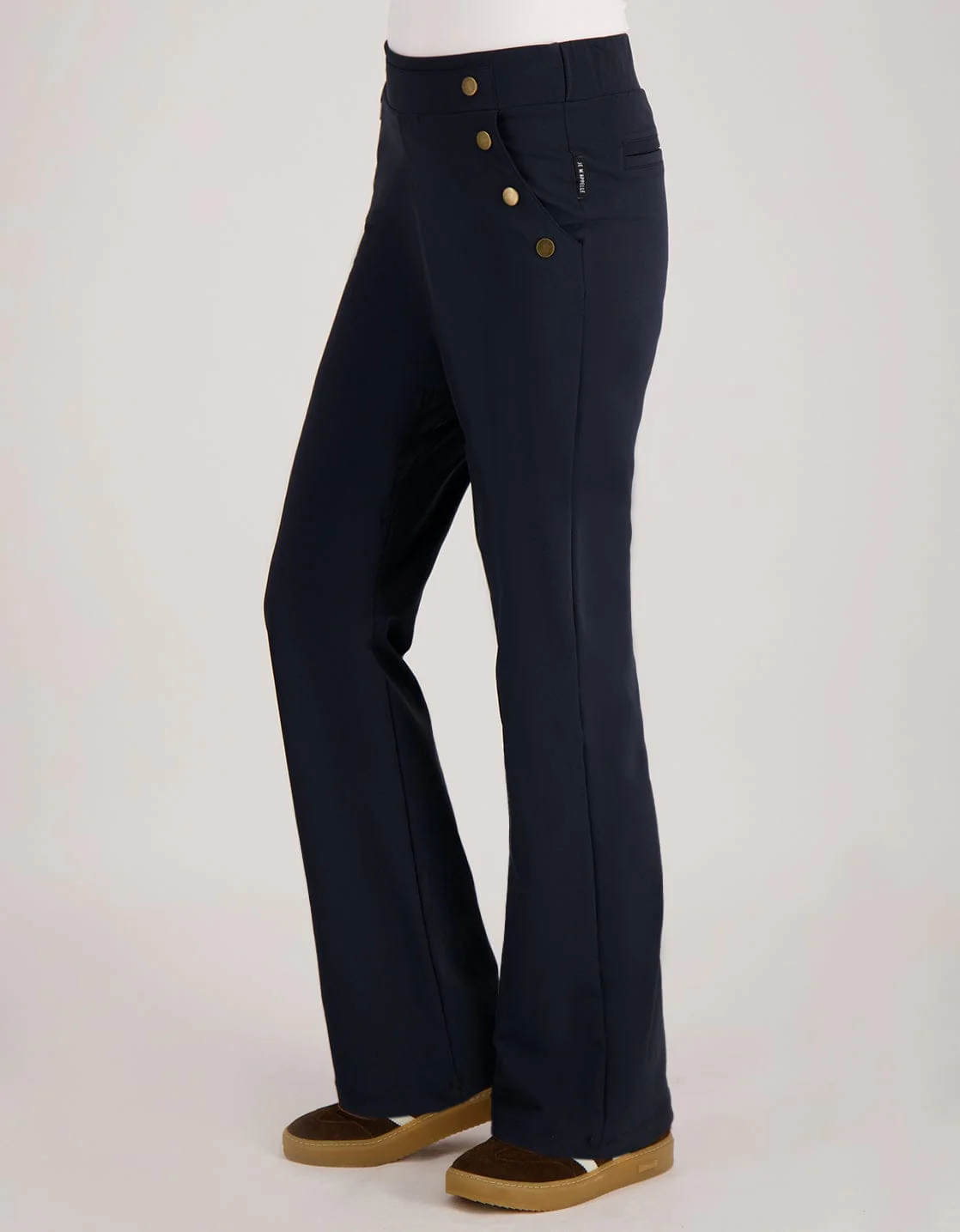Pant Straight Buttons Travel | Donkerblauw - Image 4