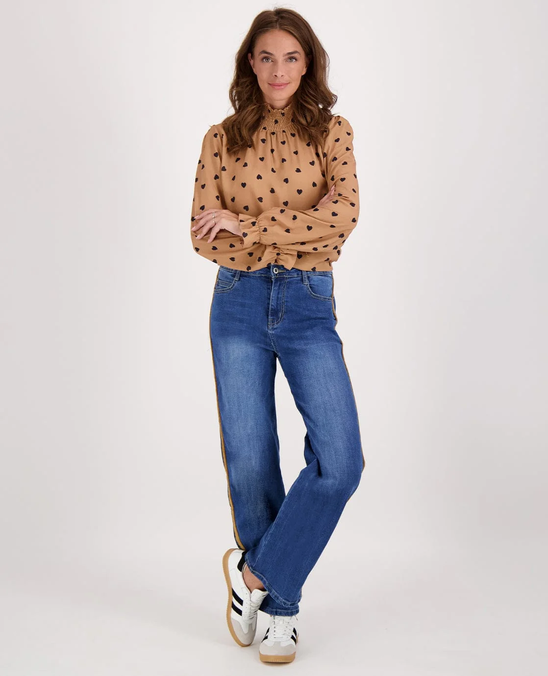 Pant Straight Denim | Dark Denim/Camel