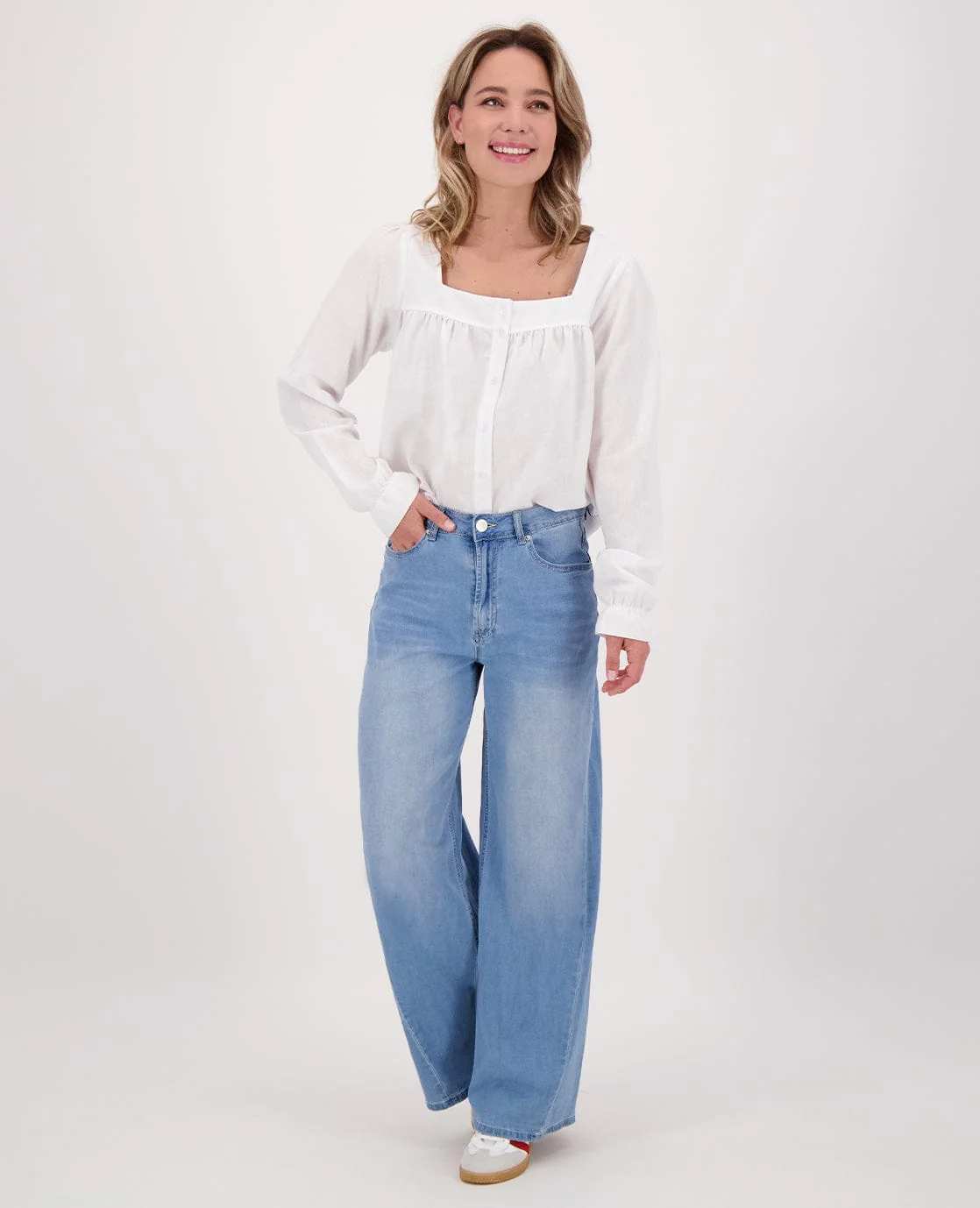 Pant Straight Denim Stretch | Light Denim - Image 5