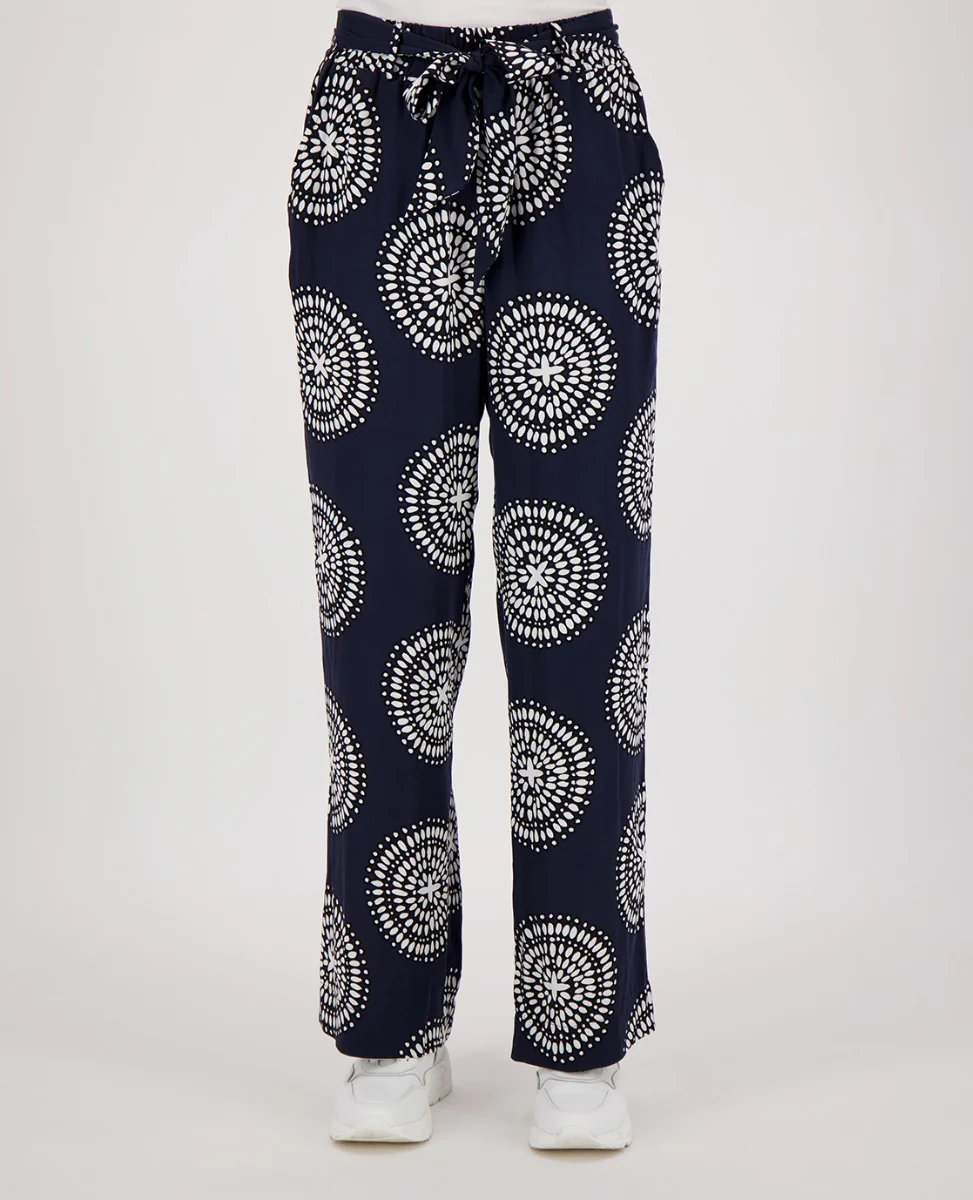 Pant Straight | Donkerblauw/Porselein wit - Image 3