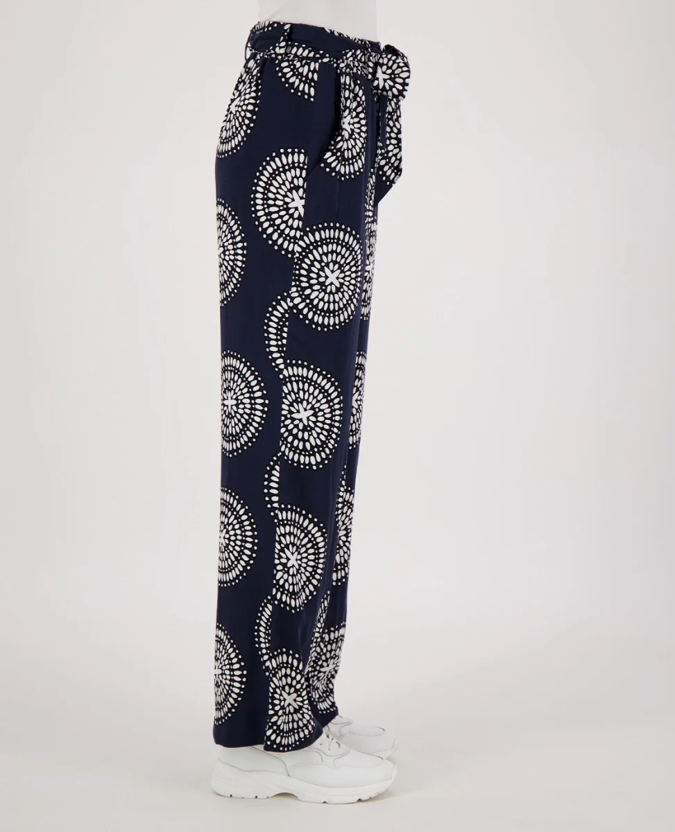 Pant Straight | Donkerblauw/Porselein wit - Image 4
