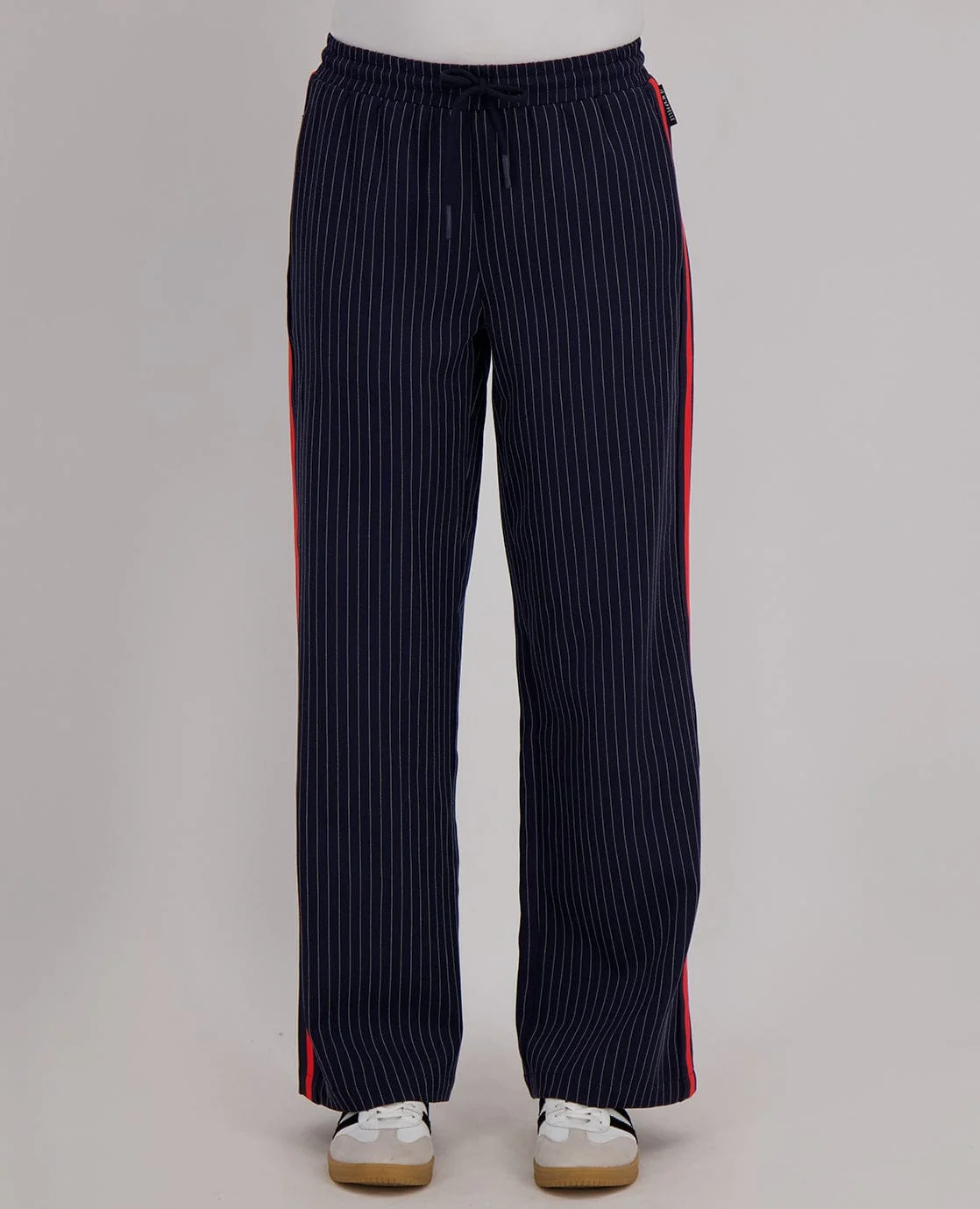 Pant Straight Pinstripe | Donkerblauw / Off White - Image 3