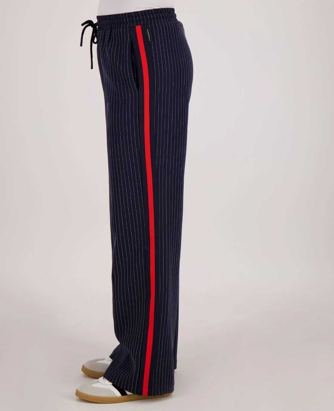 Pant Straight Pinstripe | Donkerblauw / Off White - Image 4