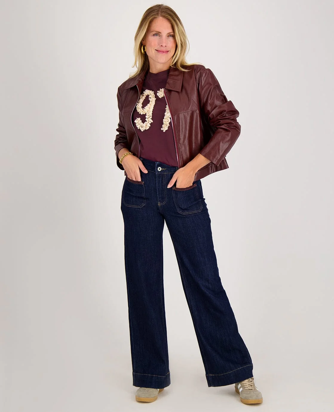Pant Straight Stretch Denim | Dark Blue Denim - Image 2