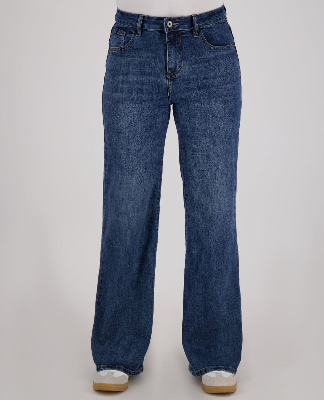 Pant Straight Stretch Denim | Dark Blue Denim - Image 2