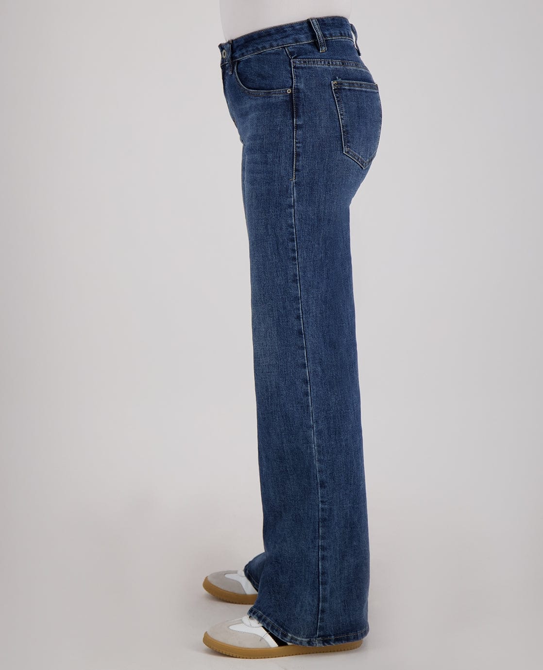 Pant Straight Stretch Denim | Dark Blue Denim - Image 4