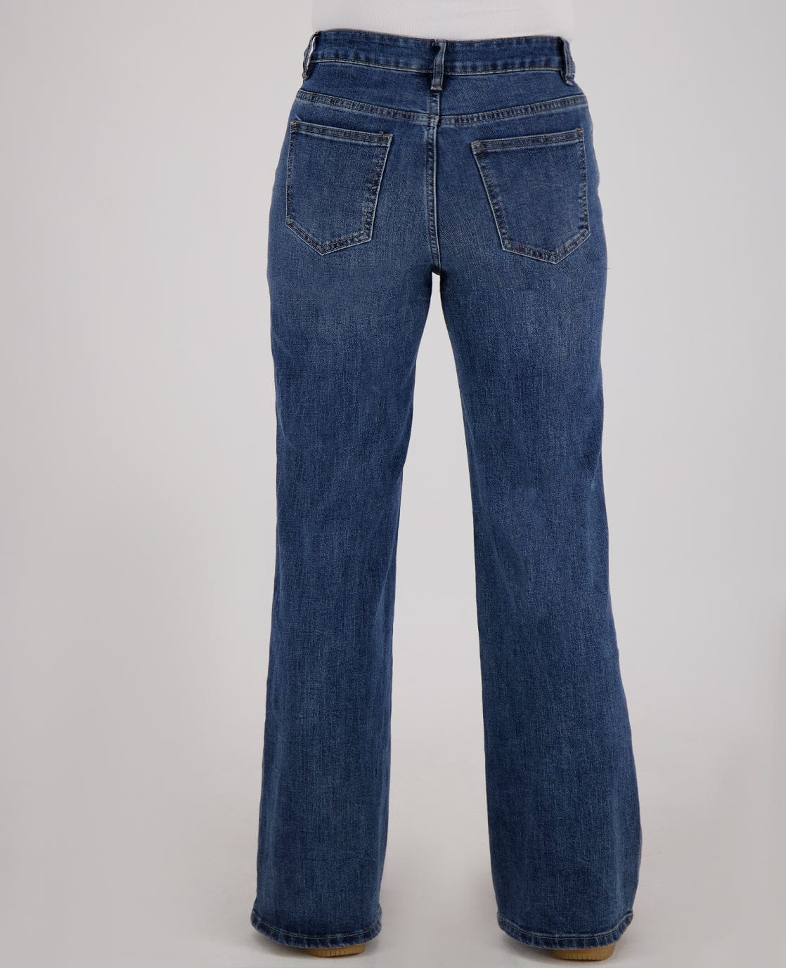 Pant Straight Stretch Denim | Dark Blue Denim - Image 5