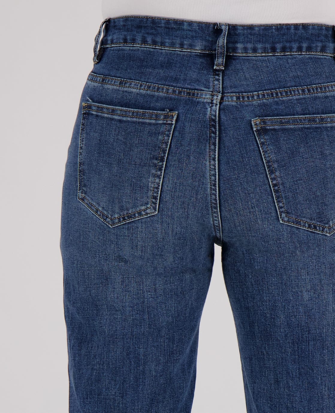 Pant Straight Stretch Denim | Dark Blue Denim - Image 6