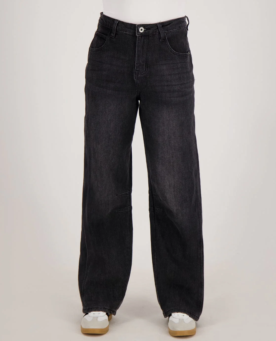 Pant Straight Stretch Denim | Dark Grey Denim - Image 3