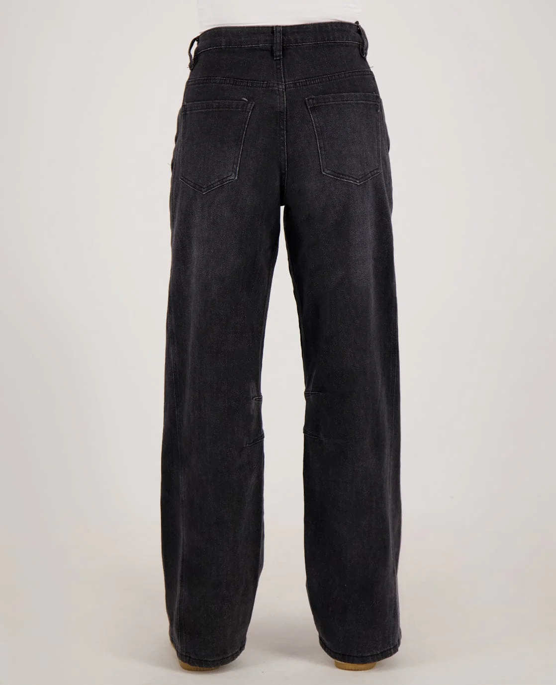 Pant Straight Stretch Denim | Dark Grey Denim - Image 6