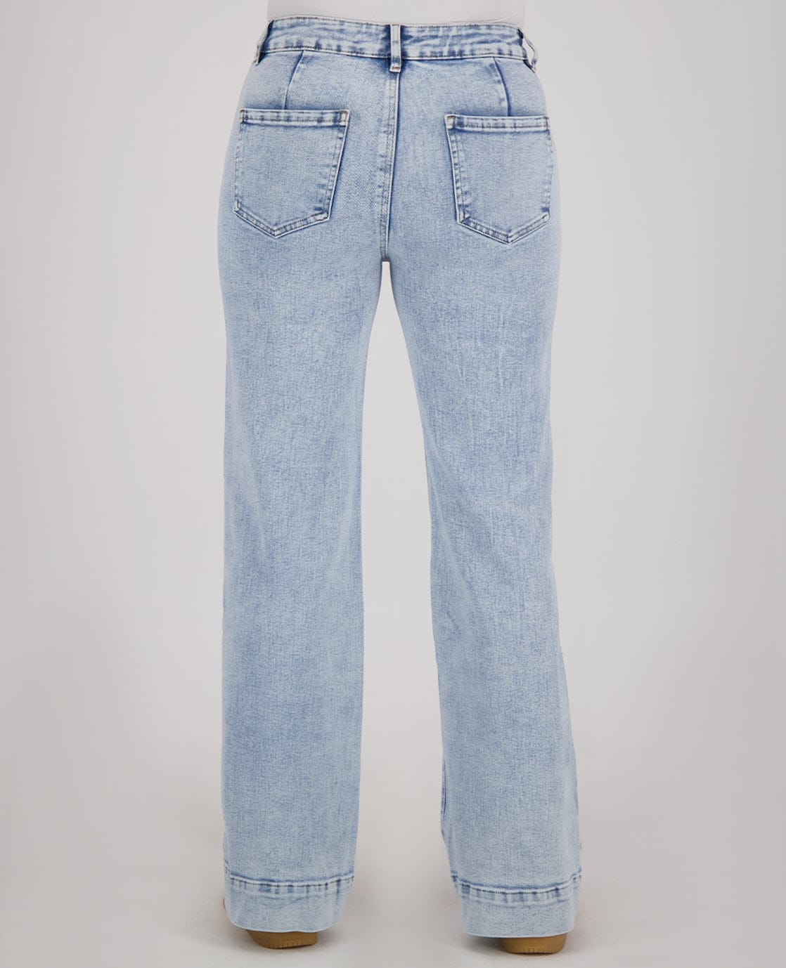 Pant Straight Stretch Denim | Light Blue Denim - Image 5