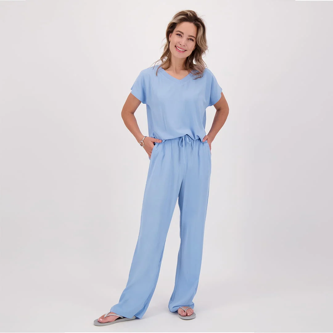 Pant Straight Summer | Pastel Blauw