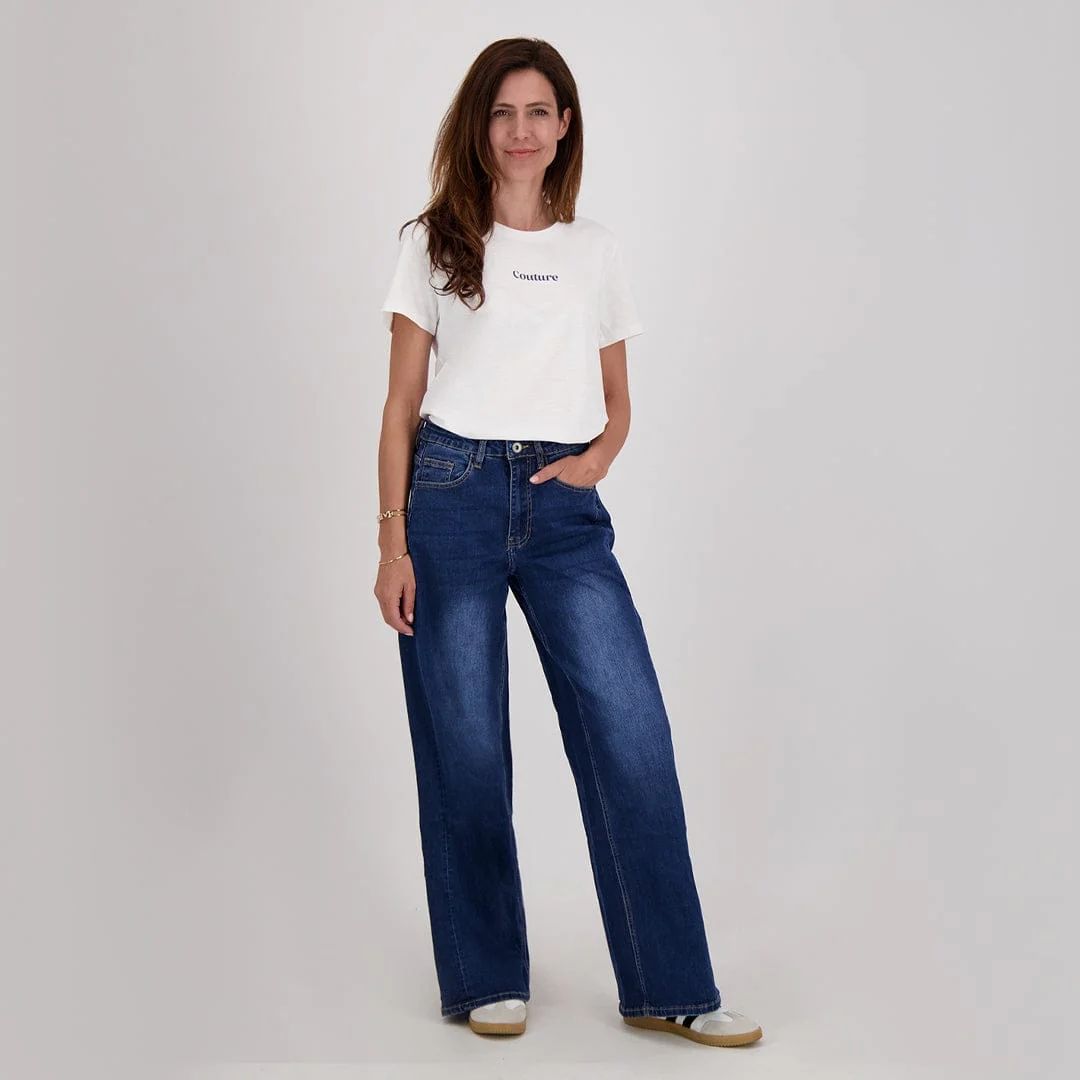 Pant Straight Superstretch Denim | Dark Blue Denim - Image 12