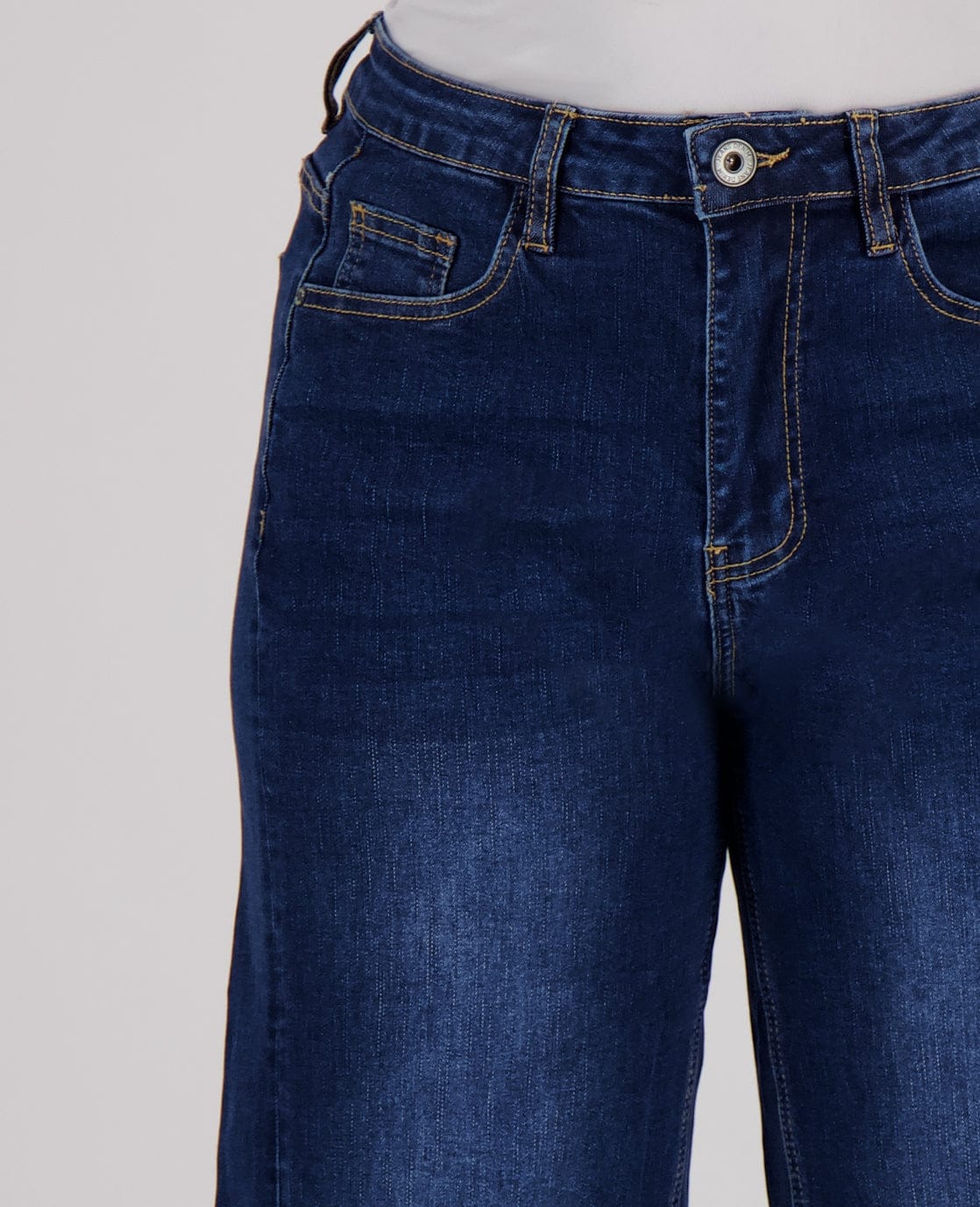 Pant Straight Superstretch Denim | Dark Blue Denim - Image 4