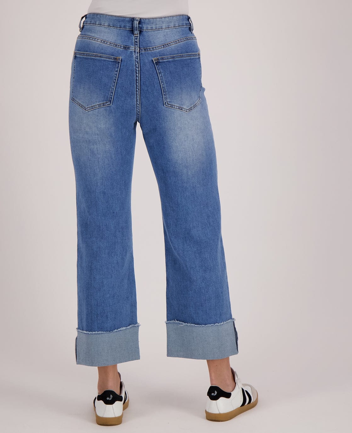 Pant Straight Superstretch Denim | Medium Blue Denim - Image 4