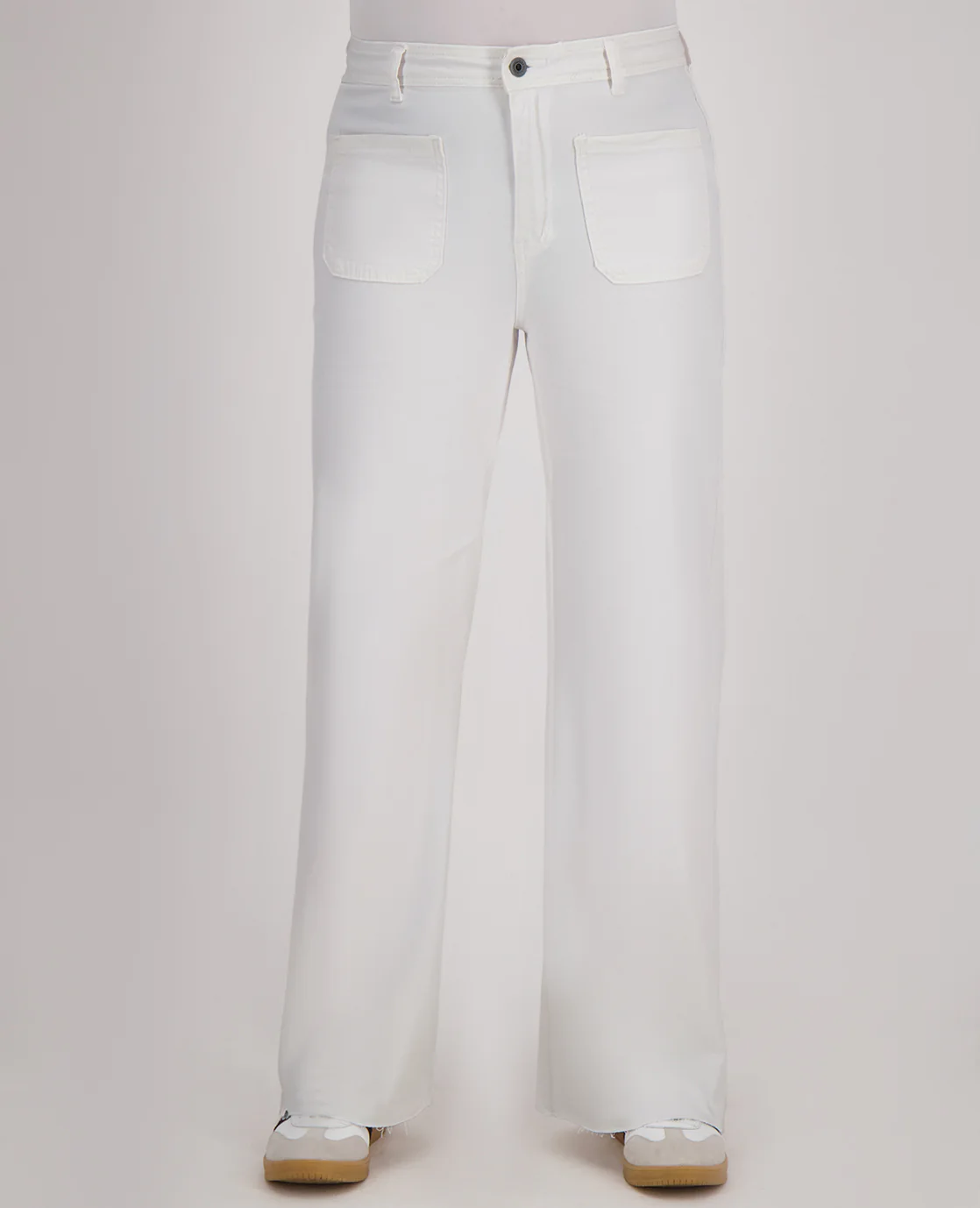 Pant Straight Superstretch Denim | Wit - Image 3