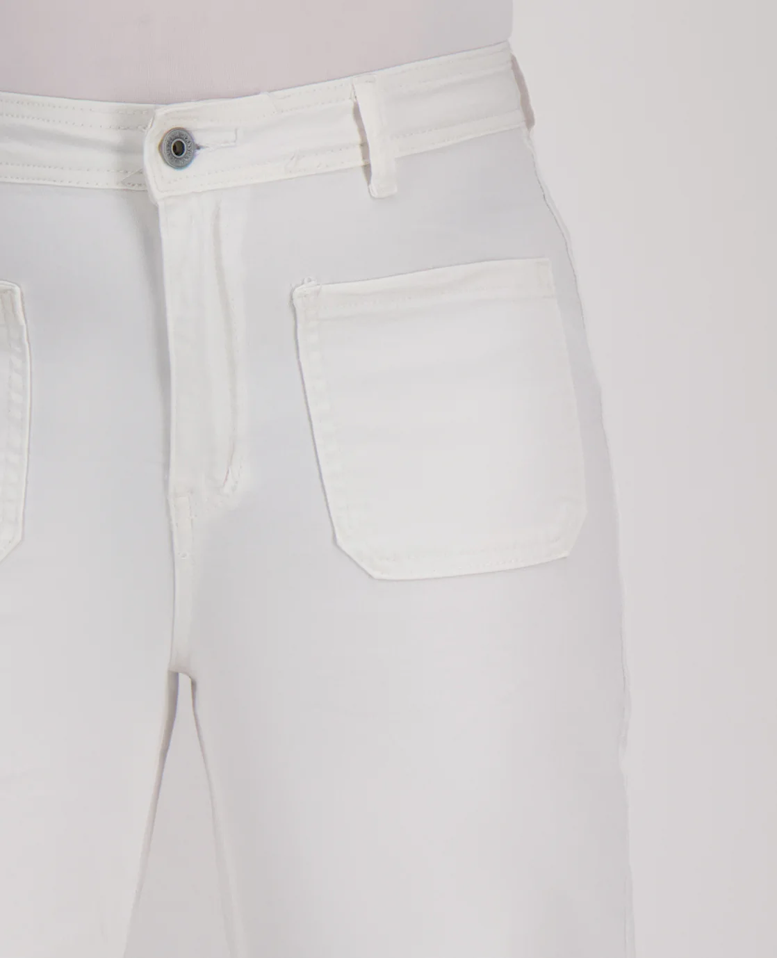 Pant Straight Superstretch Denim | Wit - Image 4