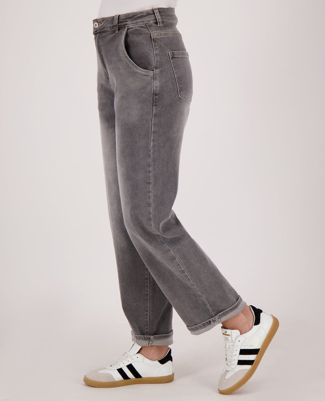 Pant Stretch Denim | Grijs - Image 3