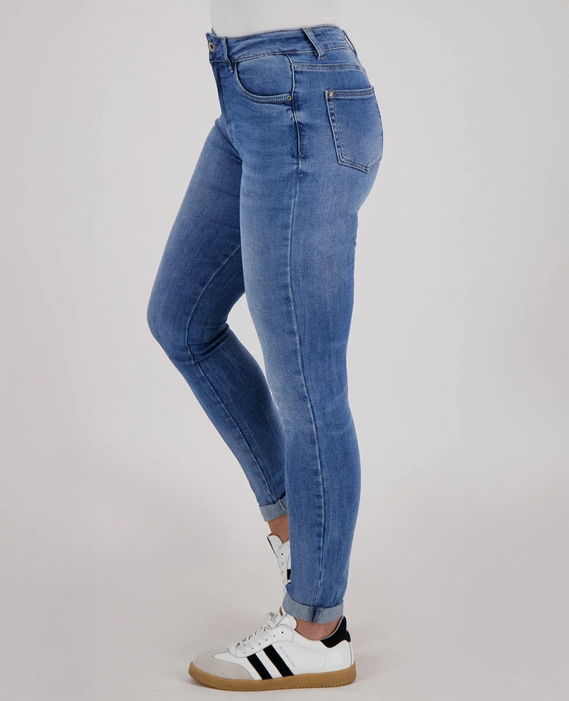 Pant Stretch Denim | Medium Denim Blue - Image 5