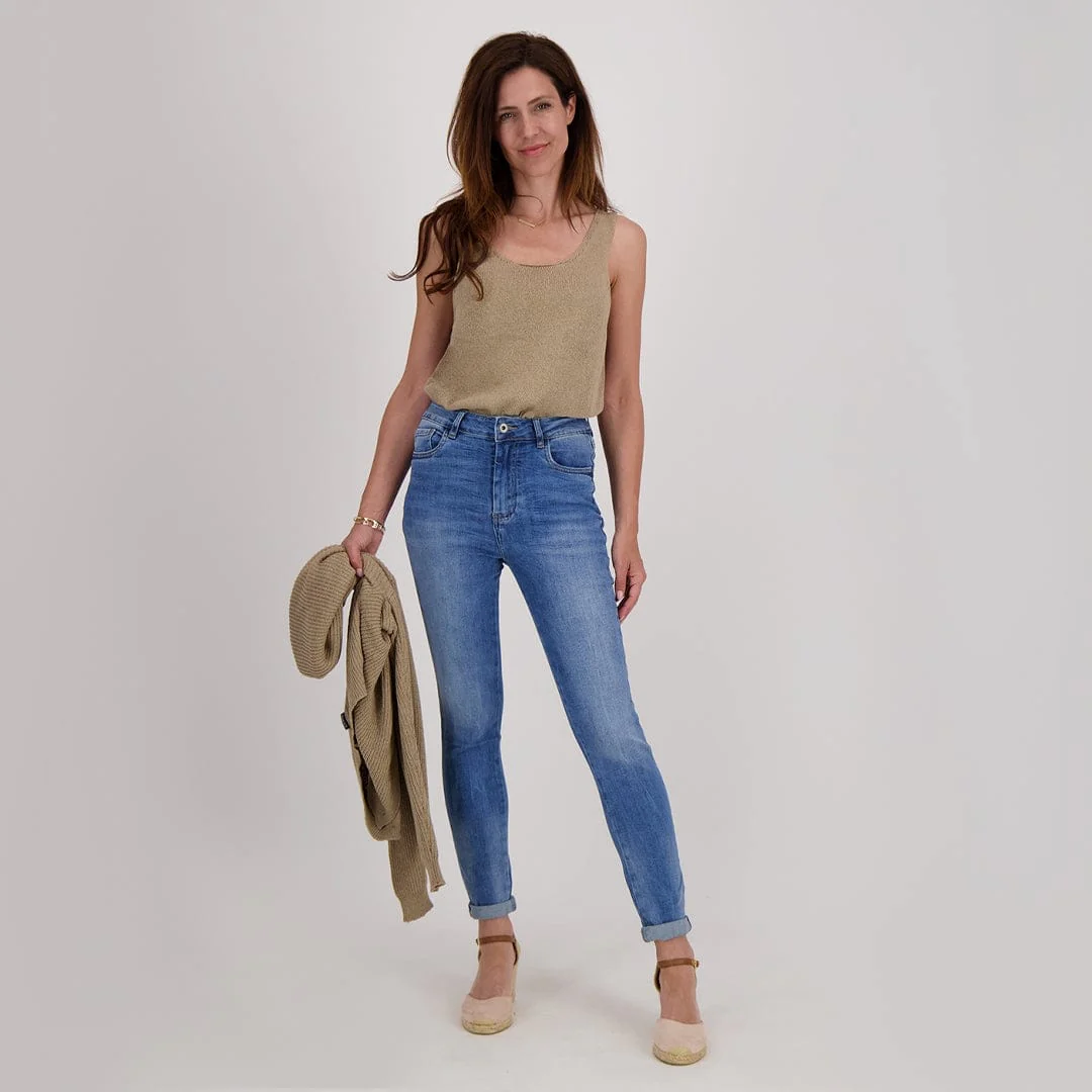 Pant Stretch Denim | Medium Denim Blue - Image 9