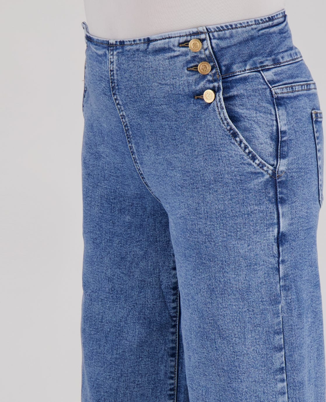 Pant Stretch Denim | Medium Denim Blue - Image 3