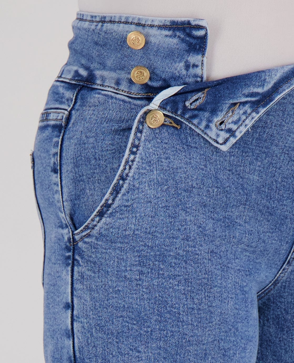 Pant Stretch Denim | Medium Denim Blue - Image 5
