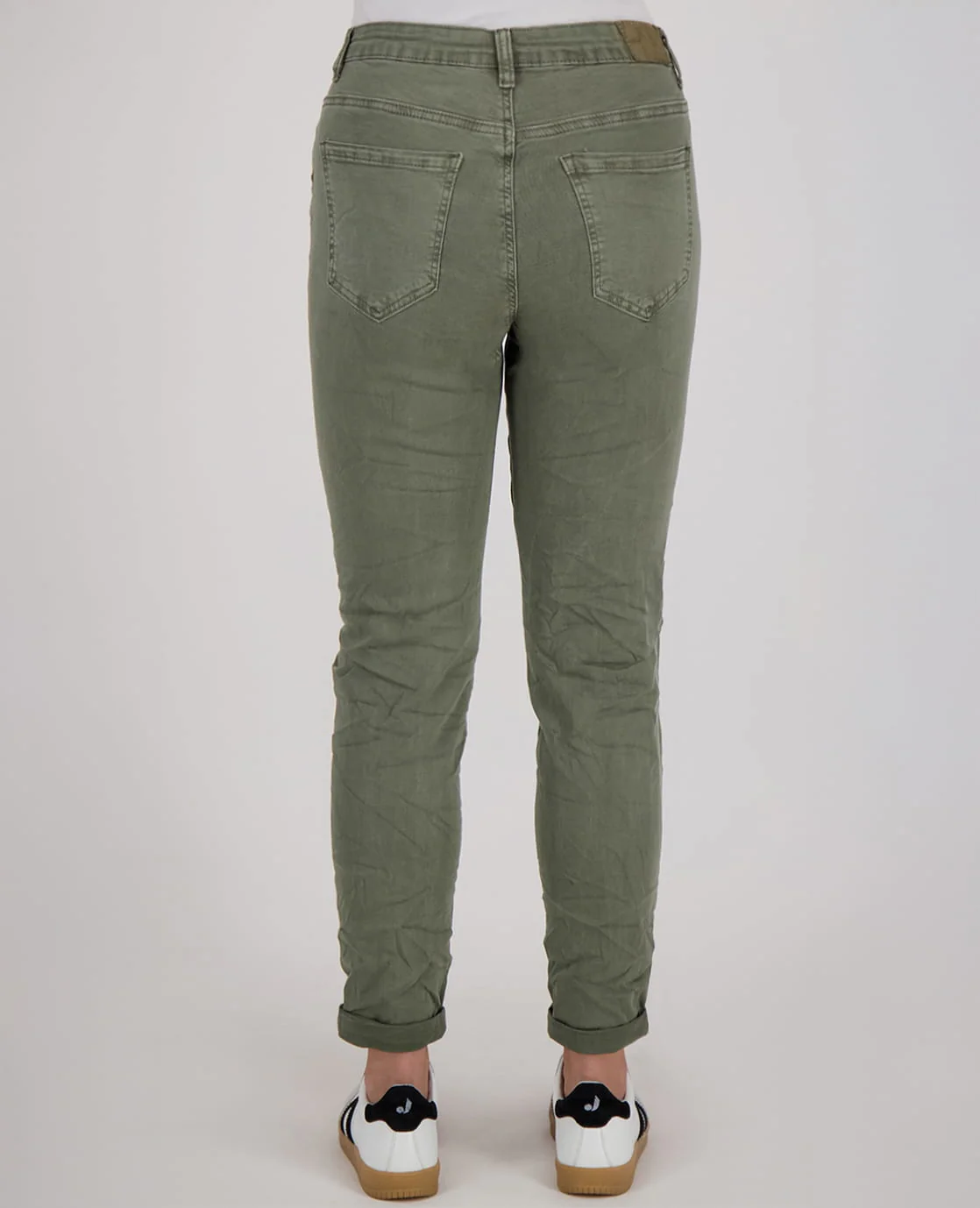 Pant Superstretch Crincle Denim | Army Green - Image 7