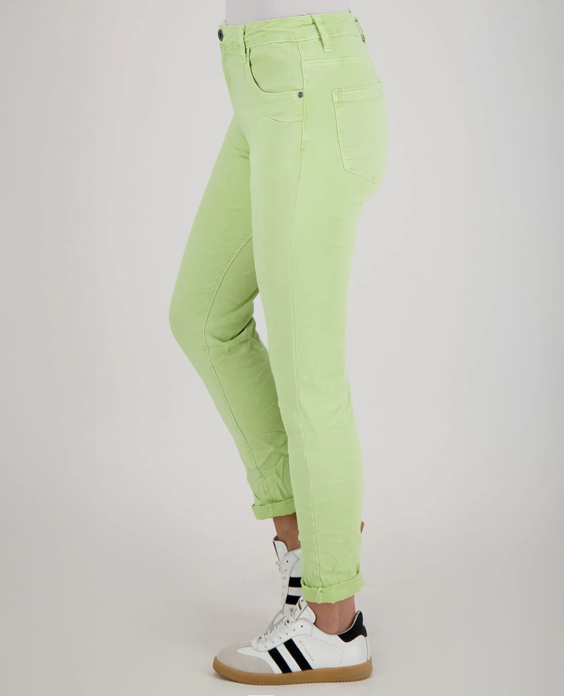 Pant Superstretch Crincle Denim | Lime Green - Image 5
