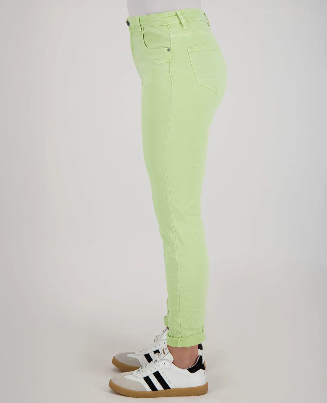 Pant Superstretch Crincle Denim | Lime Green - Image 8