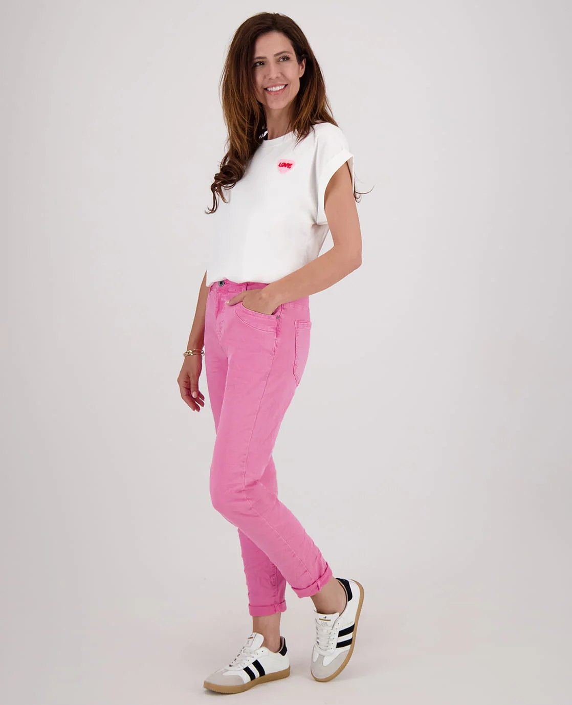 Pant Superstretch Crincle Denim | Pink