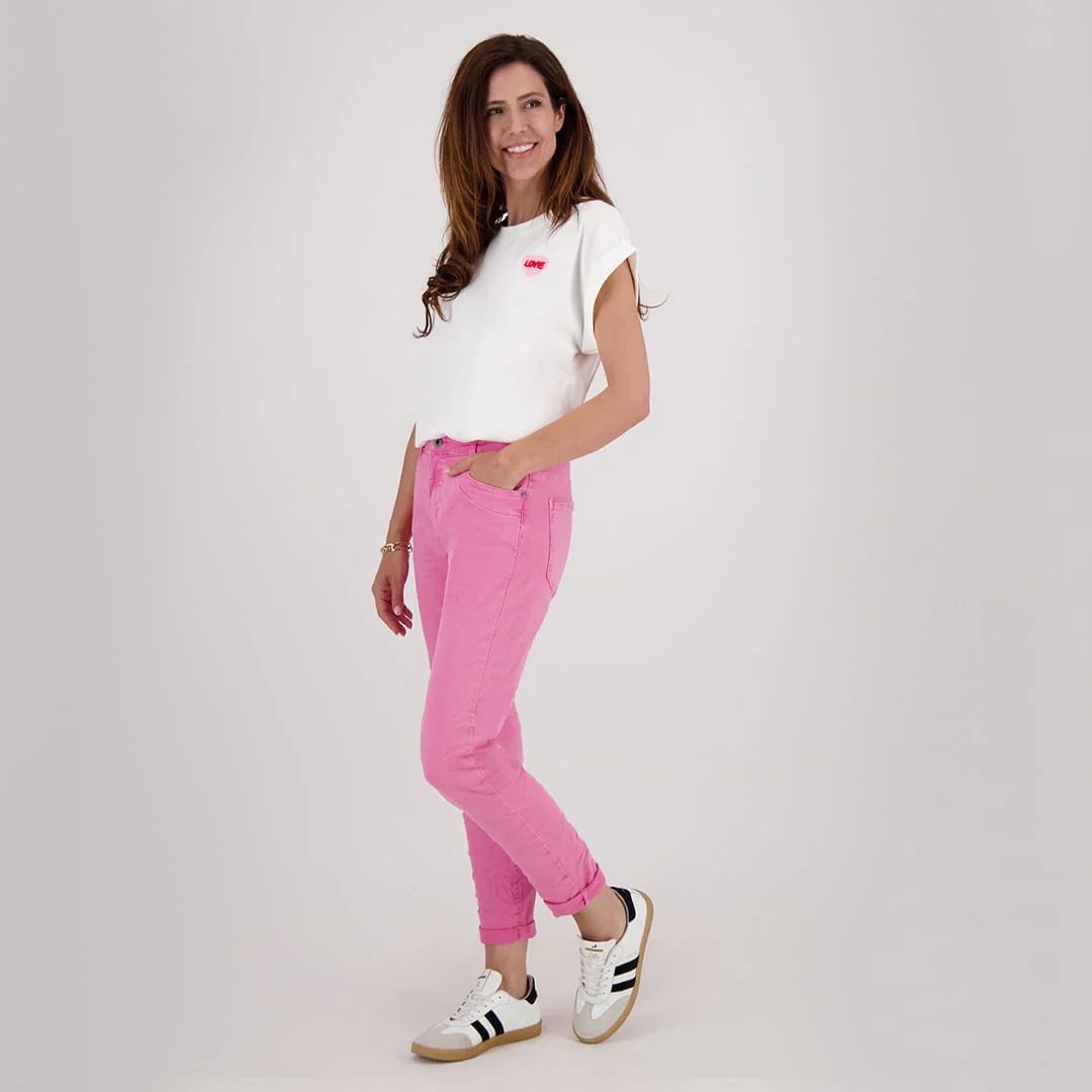 Pant Superstretch Crincle Denim | Pink - Image 3
