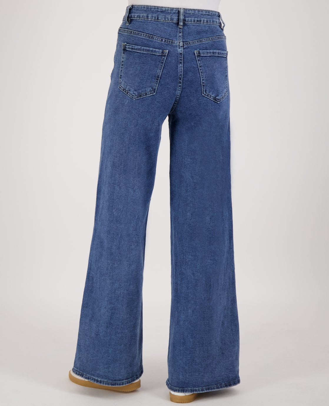 Pant Wide Leg Straight Denim | Medium Denim - Image 4
