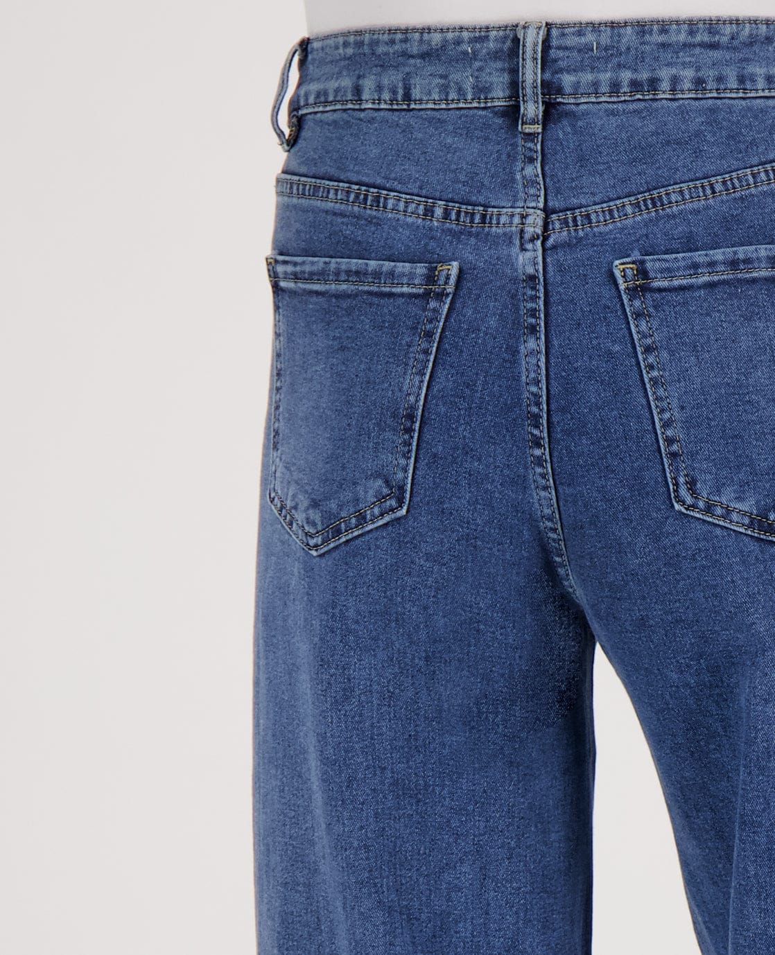 Pant Wide Leg Straight Denim | Medium Denim - Image 5
