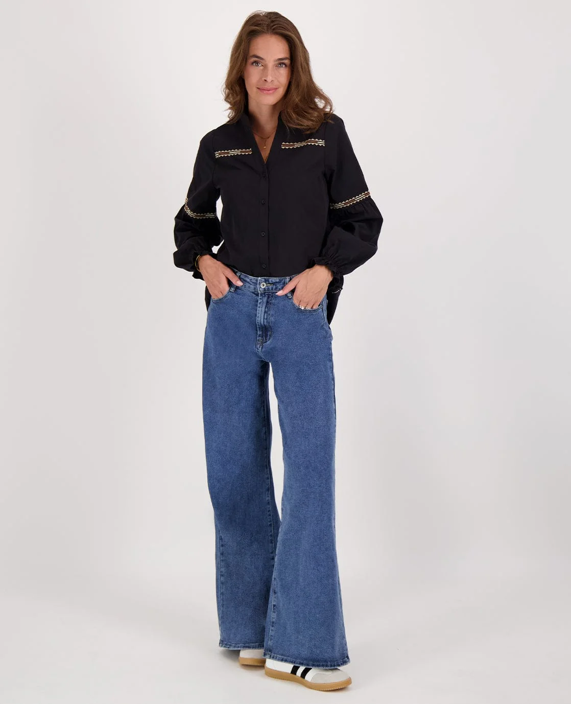 Pant Wide Leg Straight Denim | Medium Denim - Image 7