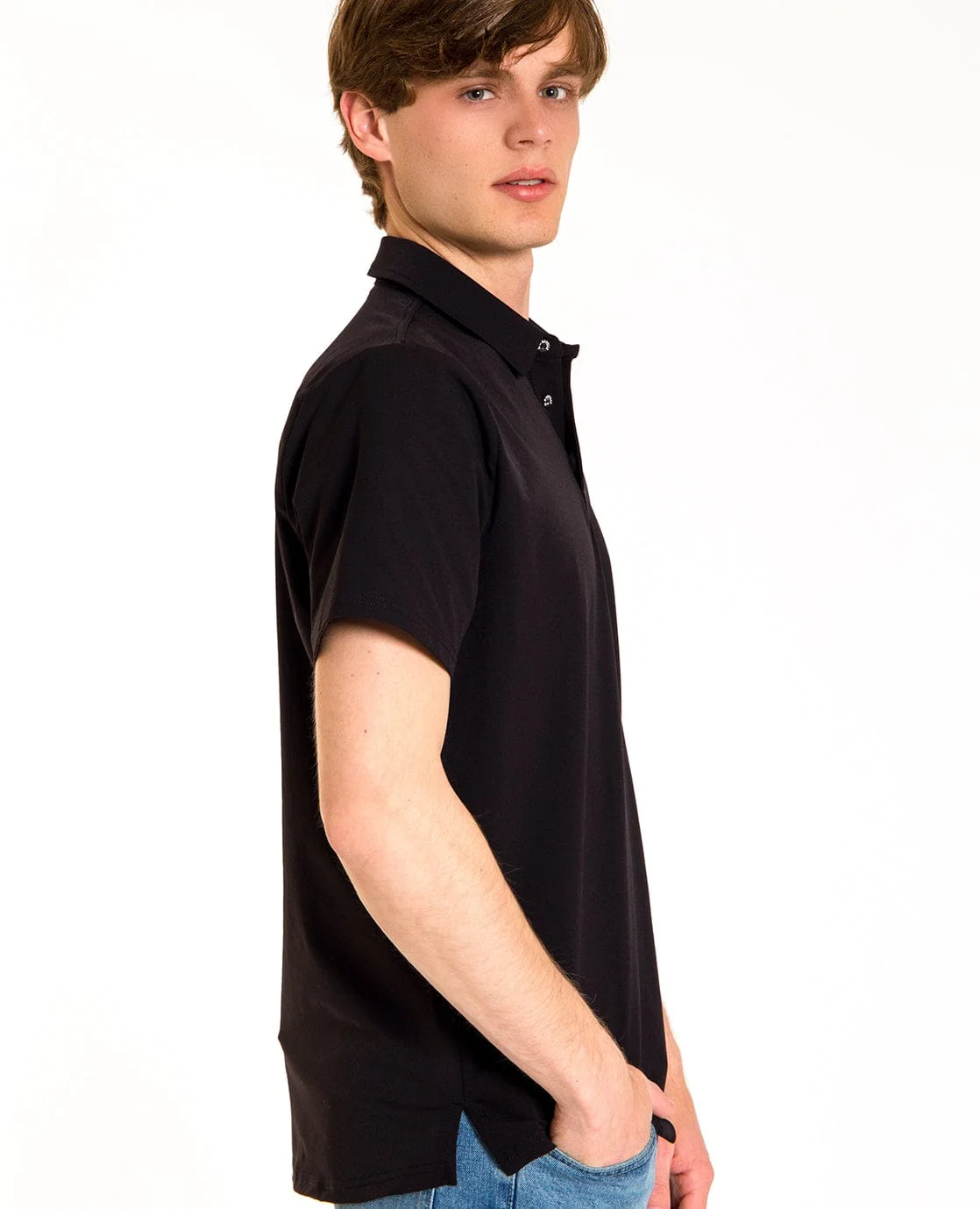 Polo Homme Travel | Zwart - Image 3