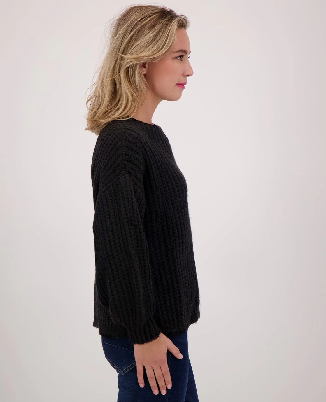 Pull Chuncky Knit | Zwart - Image 3