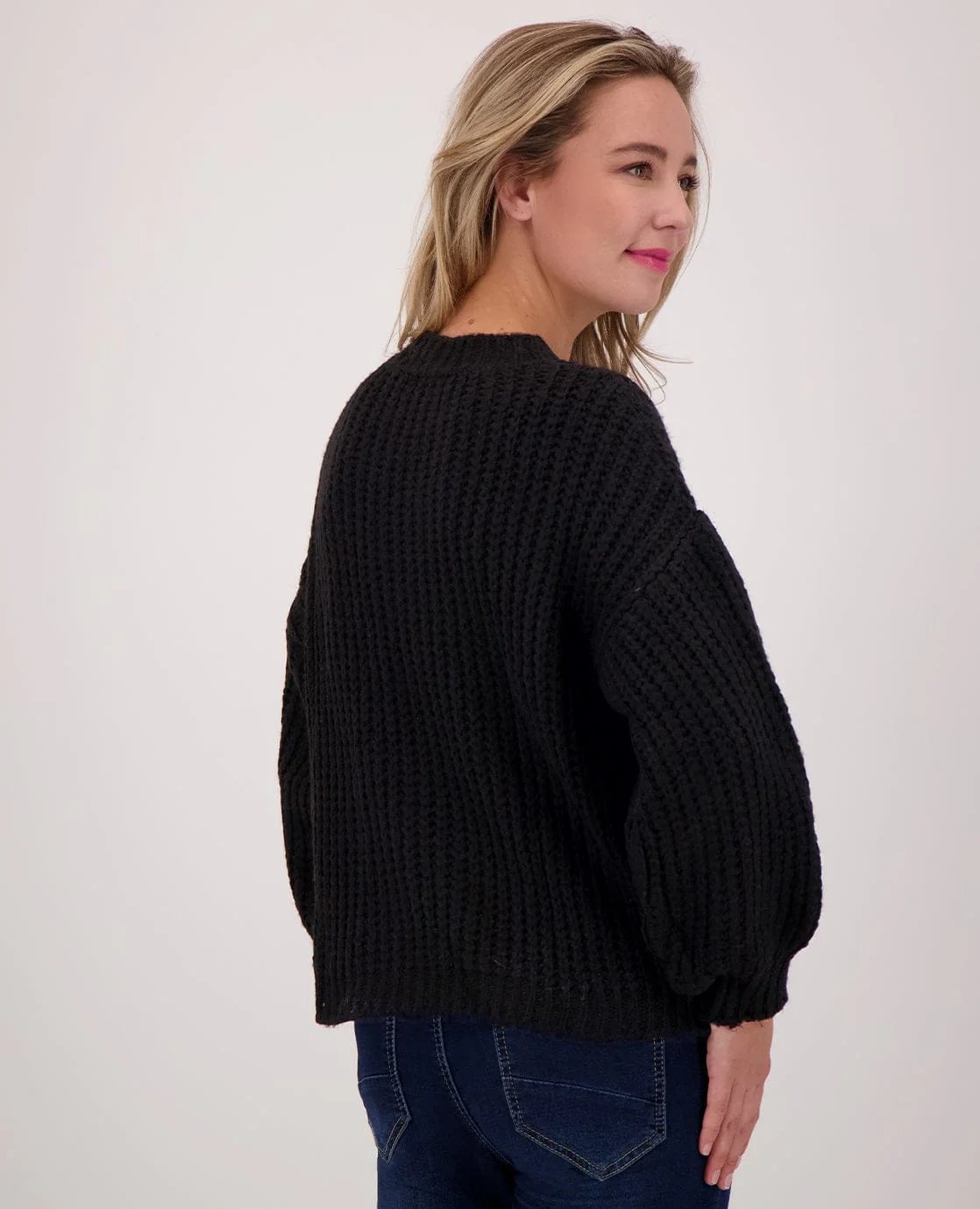 Pull Chuncky Knit | Zwart - Image 4