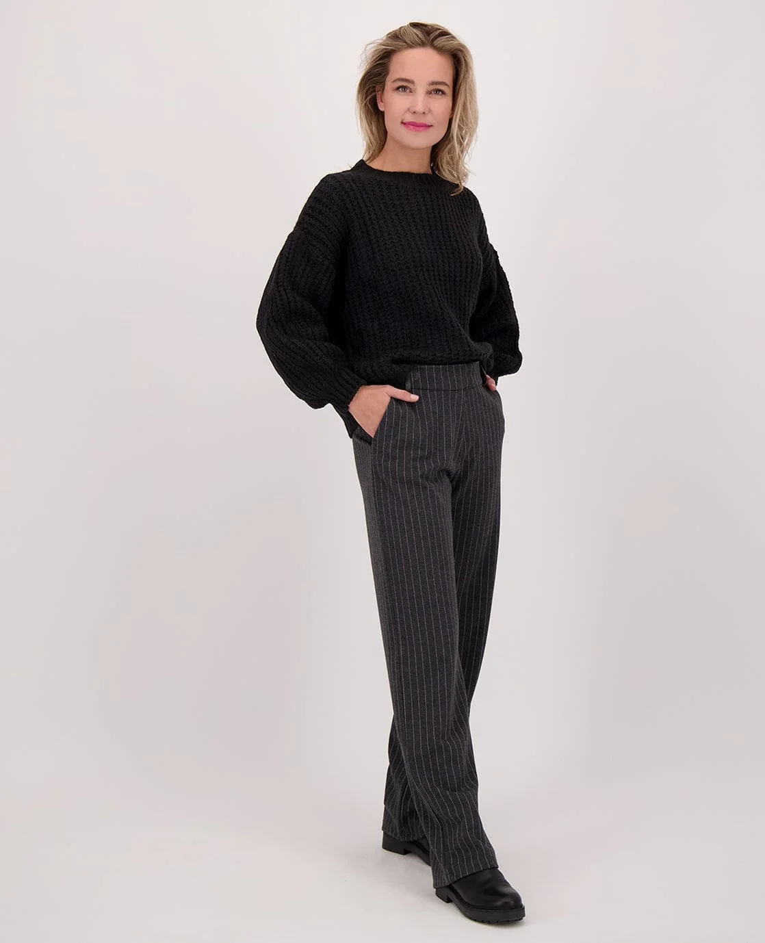 Pull Chuncky Knit | Zwart - Image 5
