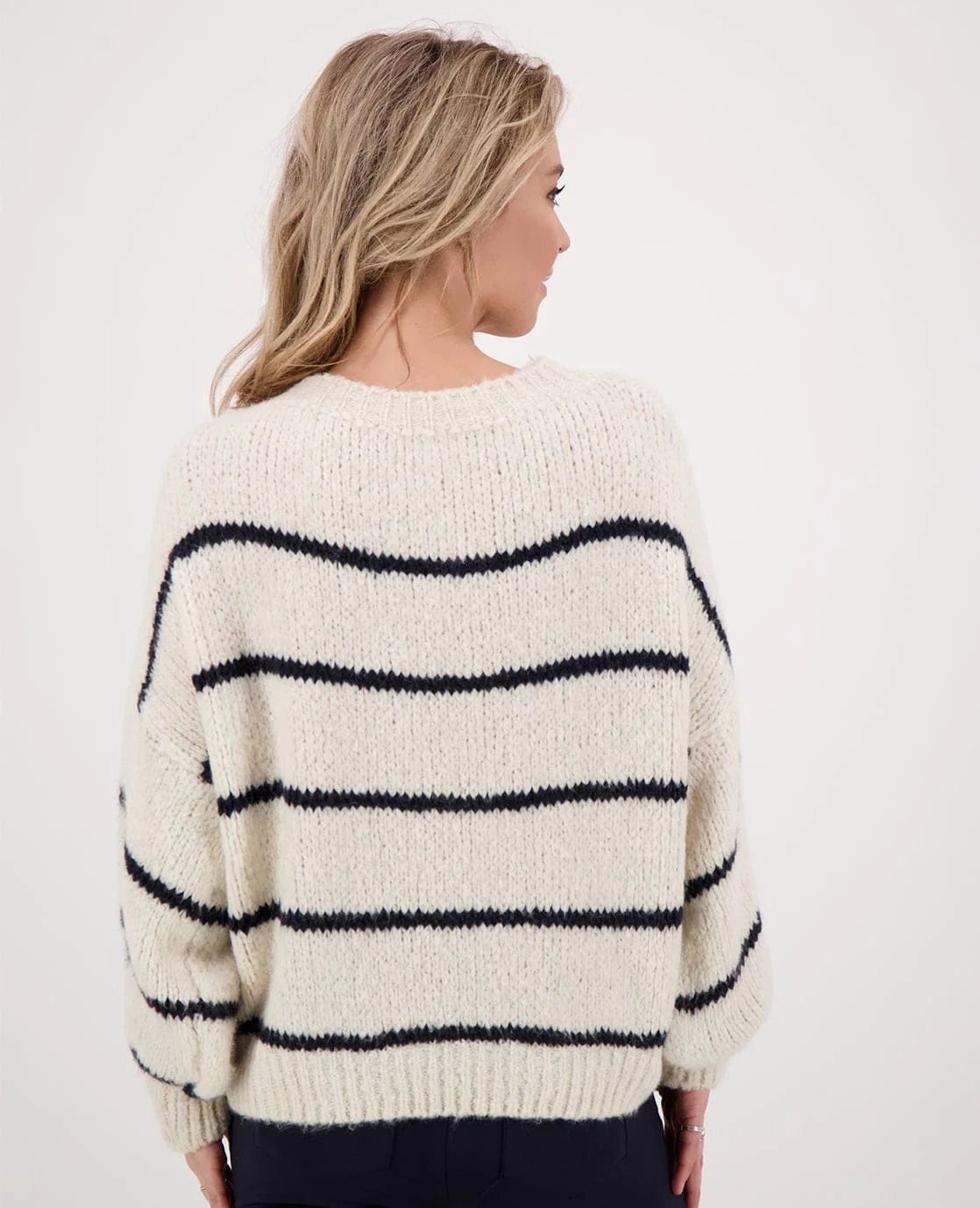 Pull Stripe | Beige/Donkerblauw - Image 4