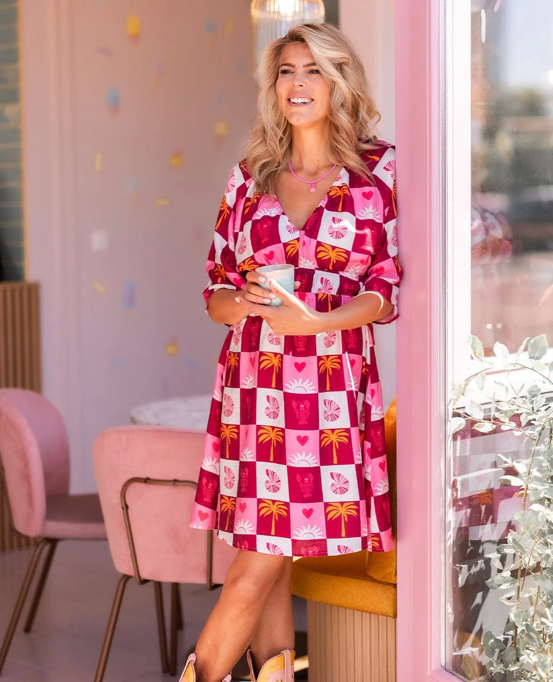 Robe Kim | Multicolor / Roze - Image 9