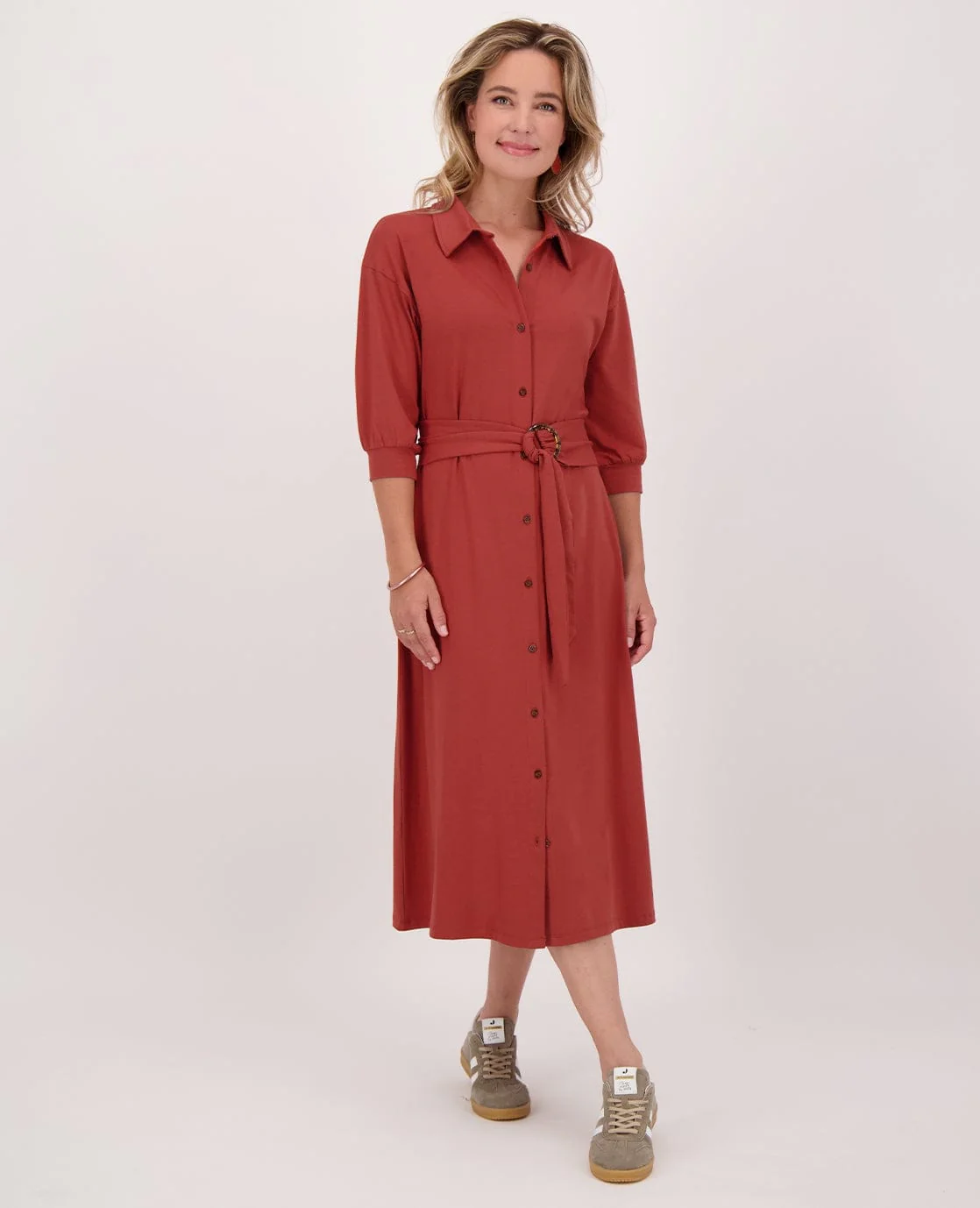 Shirtdress Robe | Brique - Image 3