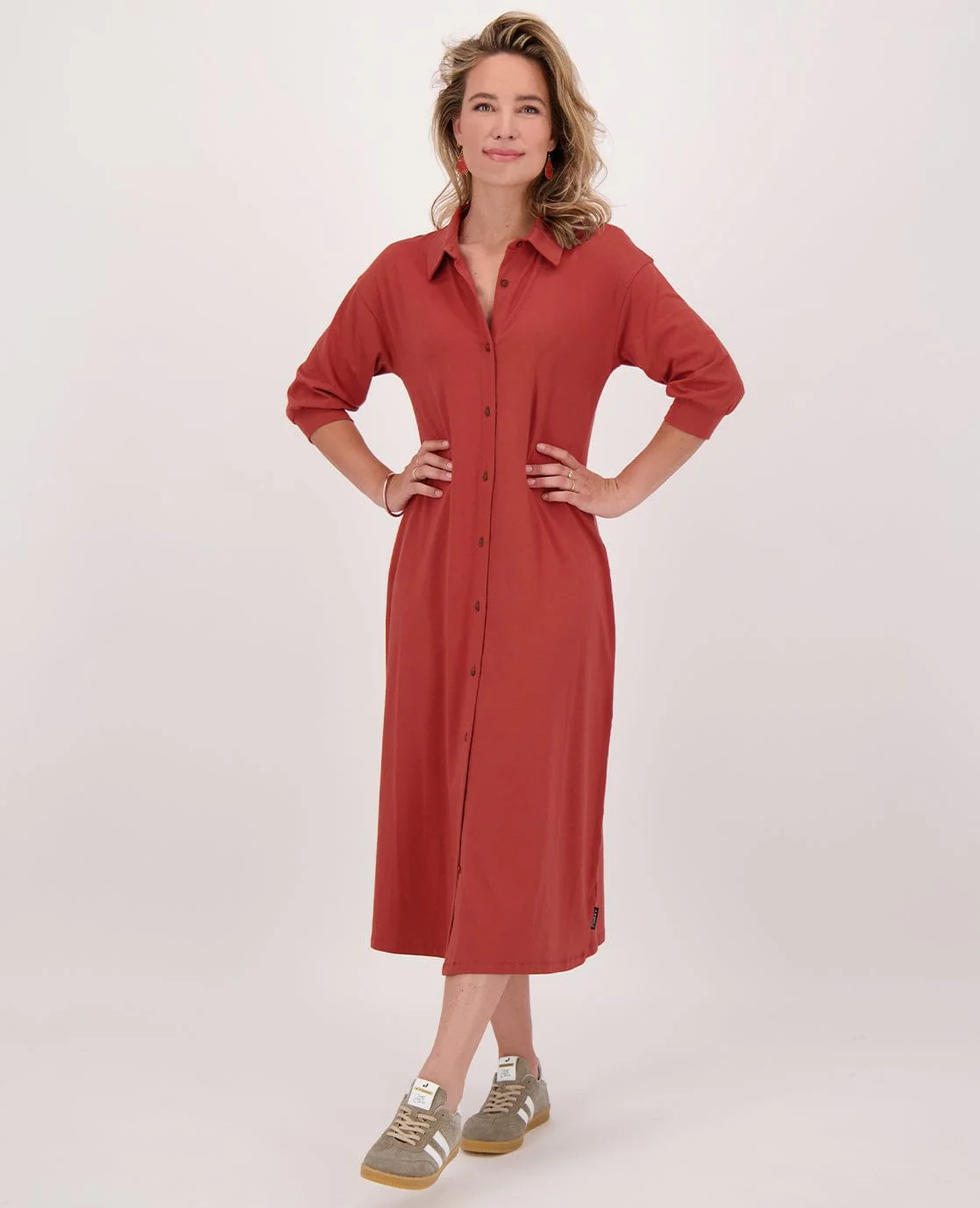 Shirtdress Robe | Brique - Image 7