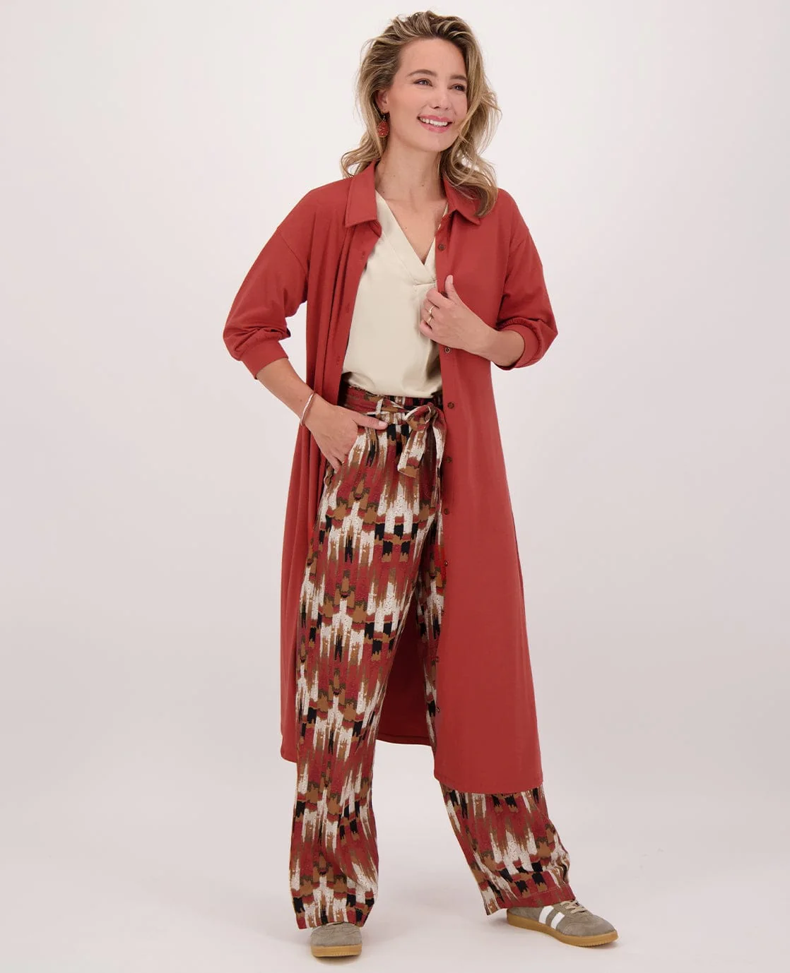 Shirtdress Robe | Brique - Image 9
