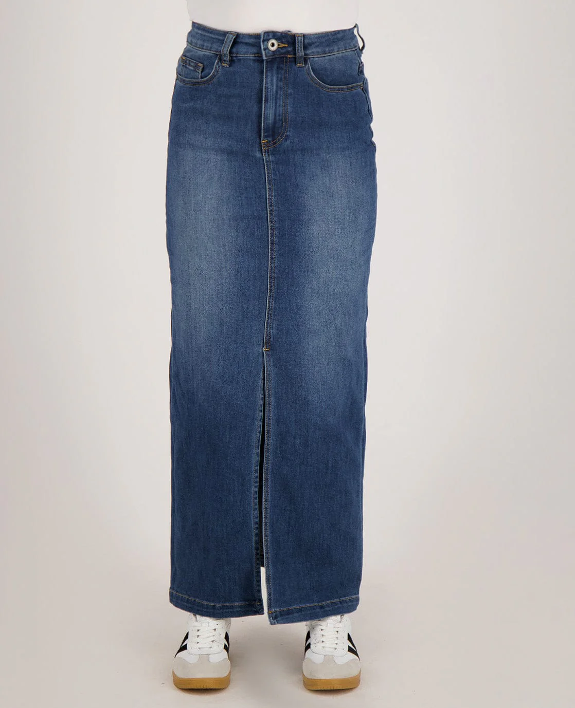 Skirt Denim Stretch | Medium Denim Blue - Image 3