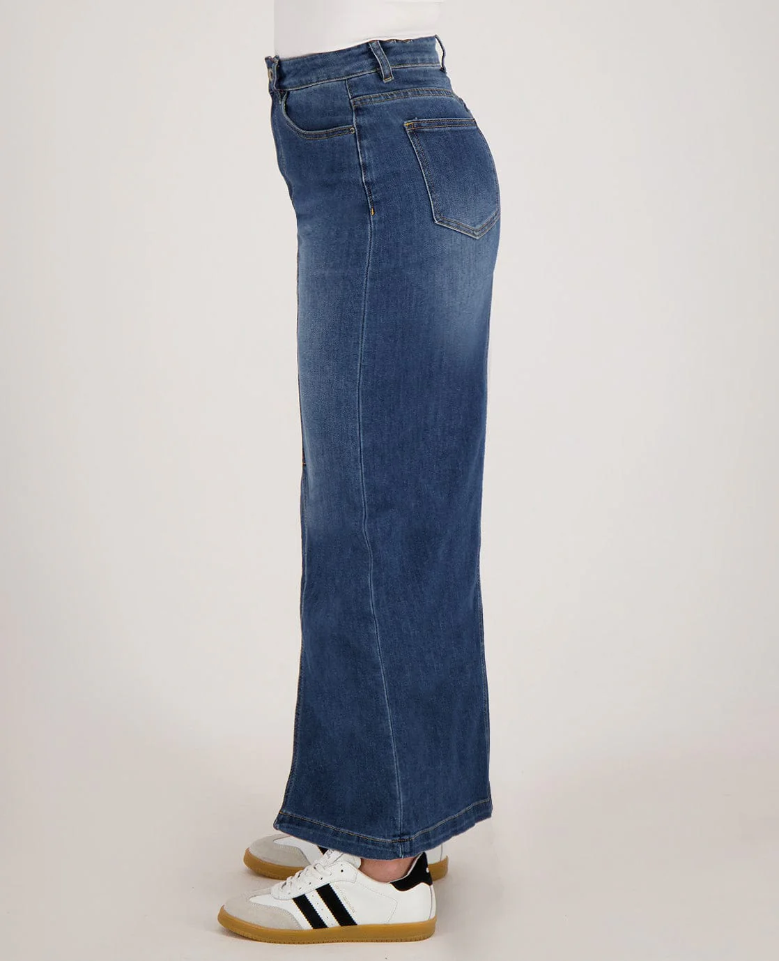 Skirt Denim Stretch | Medium Denim Blue - Image 5