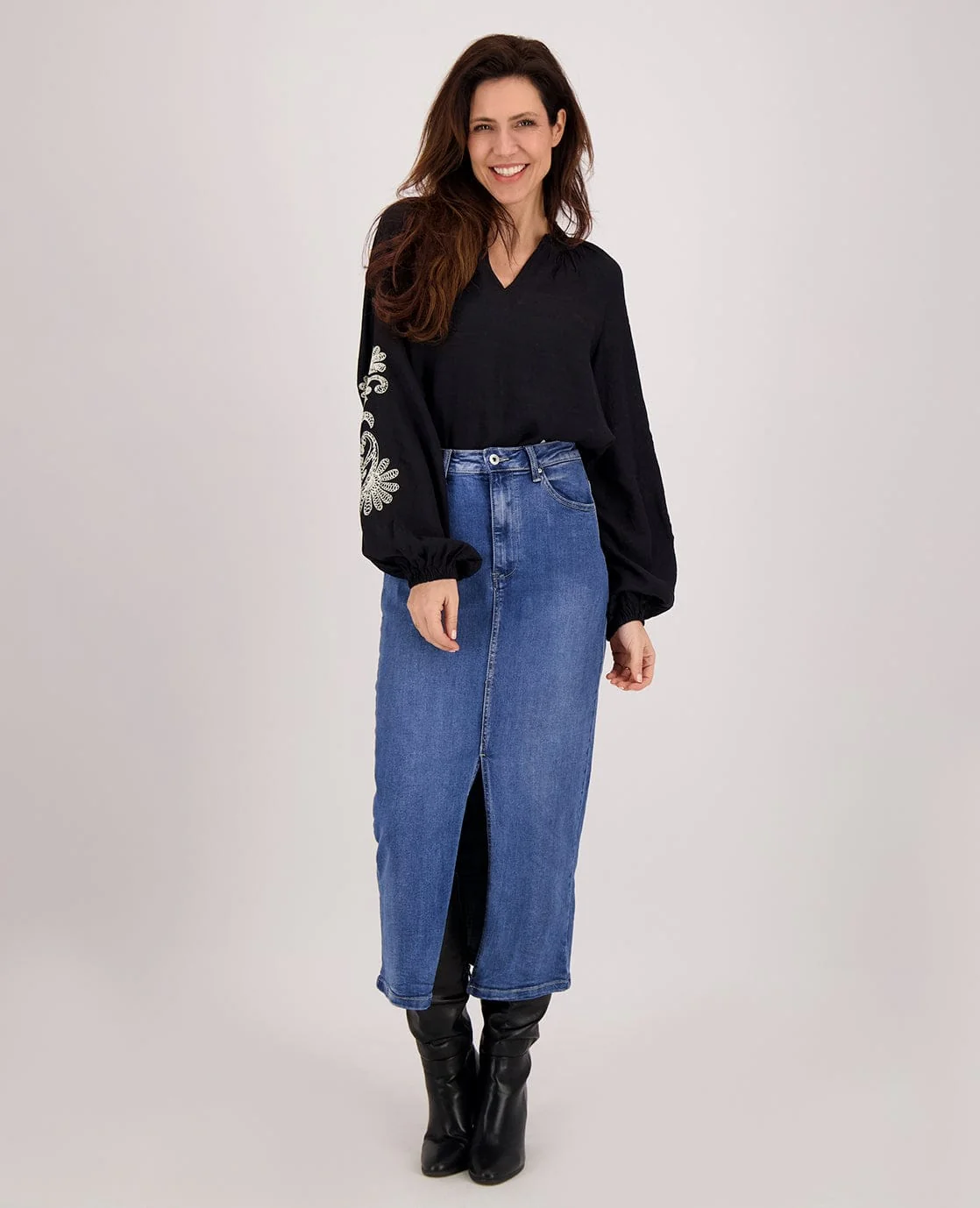 Skirt Denim Superstretch | Dark Denim - Image 7